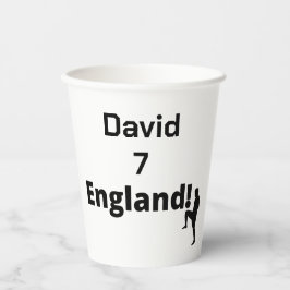 Vasos De Papel Personalizable de jugador de fútbol de Inglaterra