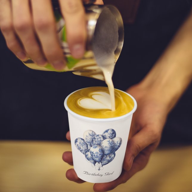 Vasos De Papel Personalizable Delft Blue Balloons (Subido por el creador)