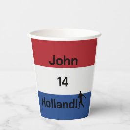 Vasos De Papel Personalizable holandés de fútbol