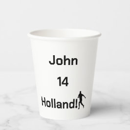 Vasos De Papel Personalizable holandés de fútbol