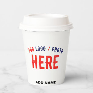 VASOS DE PAPEL PERSONALIZABLE MODERNO ESTILO BLANCO VERIFICADO MA