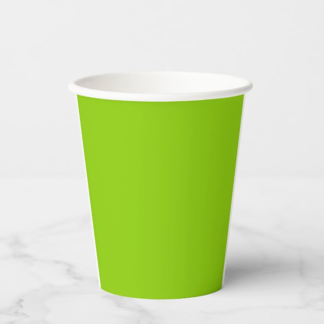 Vasos De Papel Personalizable verde travieso (Anverso)