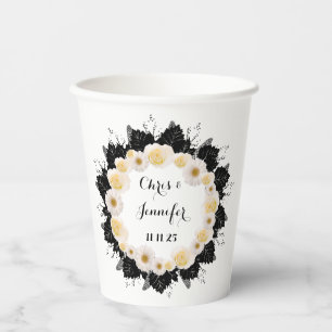 Vasos De Papel Personalizable Wreath Boda