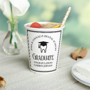 Vasos De Papel Personalización de la fiesta de graduación de la e