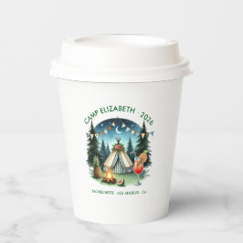 Vasos De Papel Personalizada la Novia de Campamento Rústico