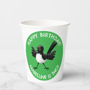 Vasos De Papel Personalizado australiano Willie Wagtail