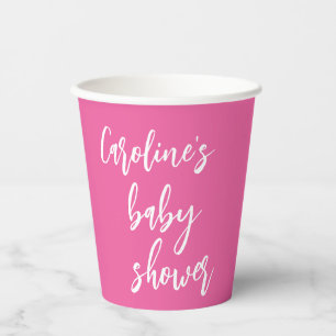 Vasos De Papel Personalizado Baby Shower con guión moderno de mod