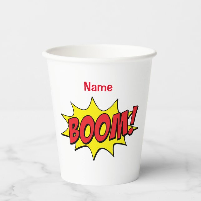 Vasos De Papel Personalizado Boom Thunder_Cove (Anverso)