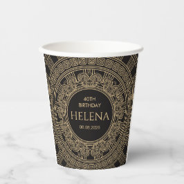 Vasos De Papel PERSONALIZADO COLORS elegante cumpleaños griego o