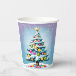 Vasos De Papel Personalizado de arte pop Árbol de Navidad Ornamen