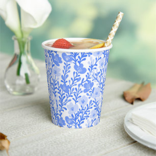Vasos De Papel Personalizado de Baby Shower Floral Floral Floral 