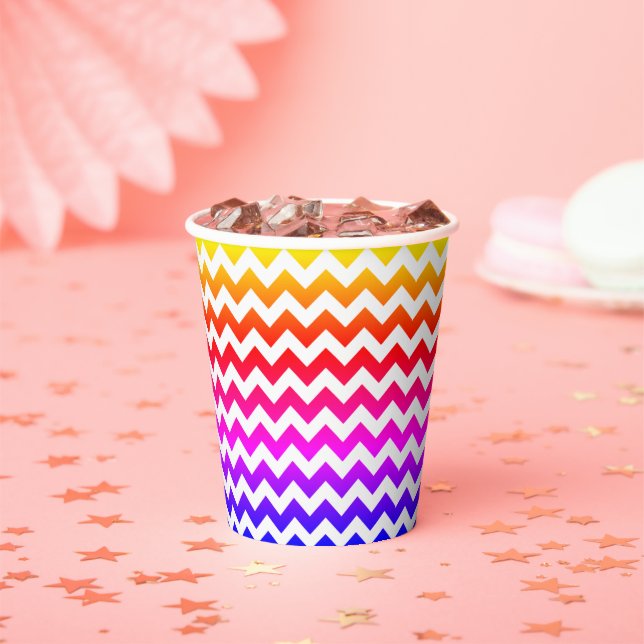 Vasos De Papel Personalizado de Chevron (in situ)