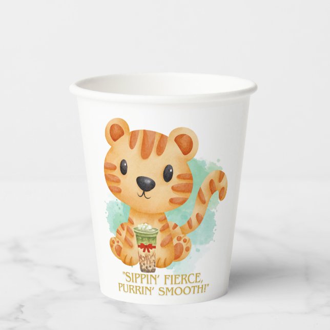 Vasos De Papel personalizado de cita de tiguer (Anverso)