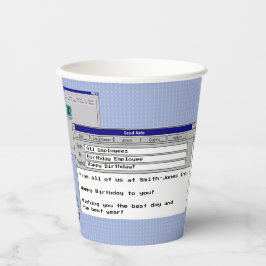 Vasos De Papel Personalizado de cumpleaños feliz tema del equipo