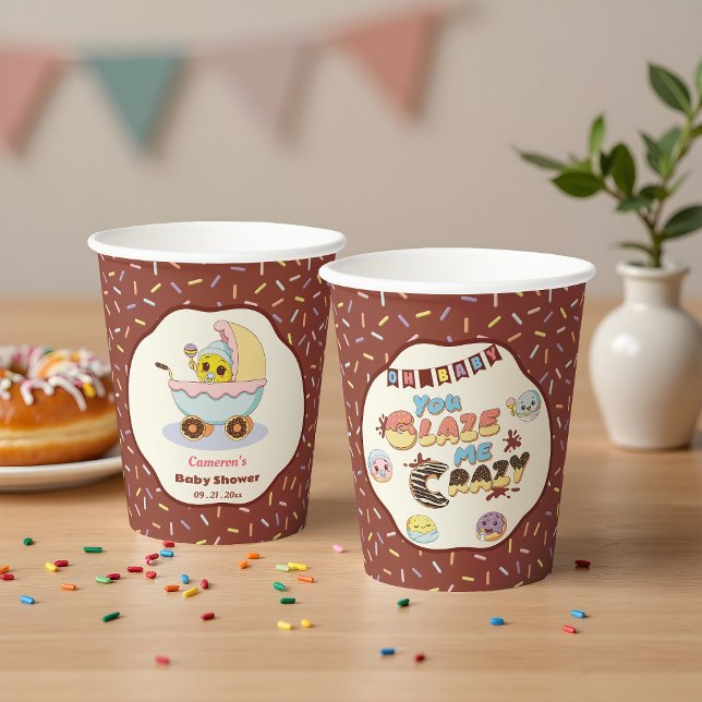 Vasos De Papel Personalizado de donut para bebé, Baby Shower y Sp (Subido por el creador)