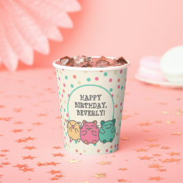 Vasos De Papel Personalizado de estilo kawaii lindo Hamsters pers