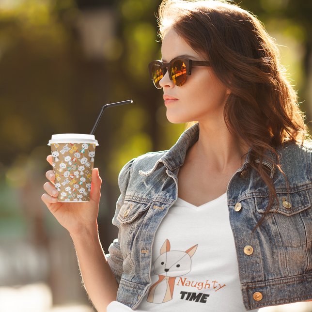 Vasos De Papel Personalizado de Fox de Multcolor (multicolor wild animal fox kids,adult party stationery, birthday party use and throw paper cups)