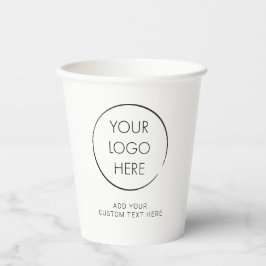 Vasos De Papel Personalizado de logotipos básicos, negocios o mar