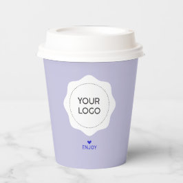 Vasos De Papel Personalizado de logotipos sencillos para lavanda 