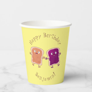 Vasos De Papel Personalizado de mantequilla de cacahuate y sandwi