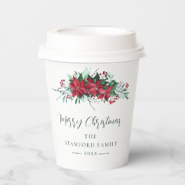 Vasos De Papel Personalizado de Navidades de la familia floral Po