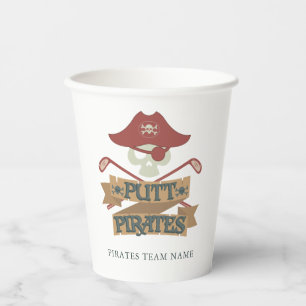 Vasos De Papel Personalizado de nombre del equipo de golf de Putt