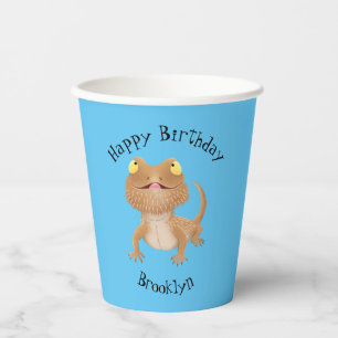 Vasos De Papel Personalizado del lagarto de dragón barbudo