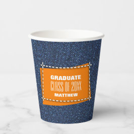 Vasos De Papel Personalizado del partido de graduación del patrón