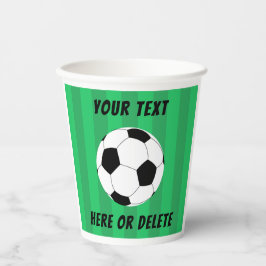 Vasos De Papel Personalizado deportivo de Soccer Ball Field