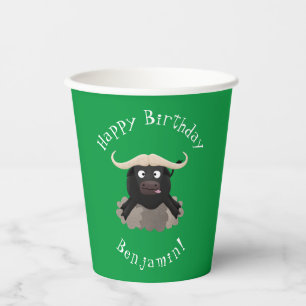 Vasos De Papel Personalizado divertida de búfalo de agua corrient