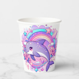 Vasos De Papel Personalizado Dolphin Baby Shower