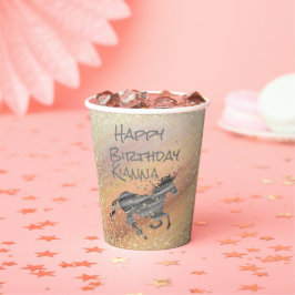 Vasos De Papel Personalizado el cumpleaños del Purpurinoso Starry