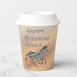 Vasos De Papel Personalizado el cumpleaños del Purpurinoso Starry