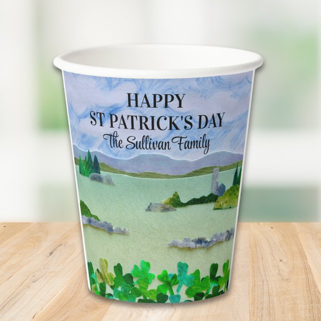 Vasos De Papel Personalizado el Día de San Patricio de Shamrock a (Subido por el creador)