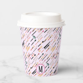 Vasos De Papel Personalizado Elegante Glittering Beauty Makeup To