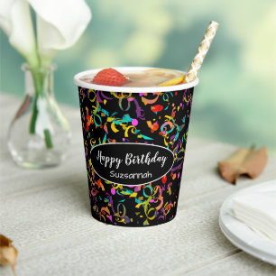 Vasos De Papel Personalizado especial de ocasión de Confetti Tos