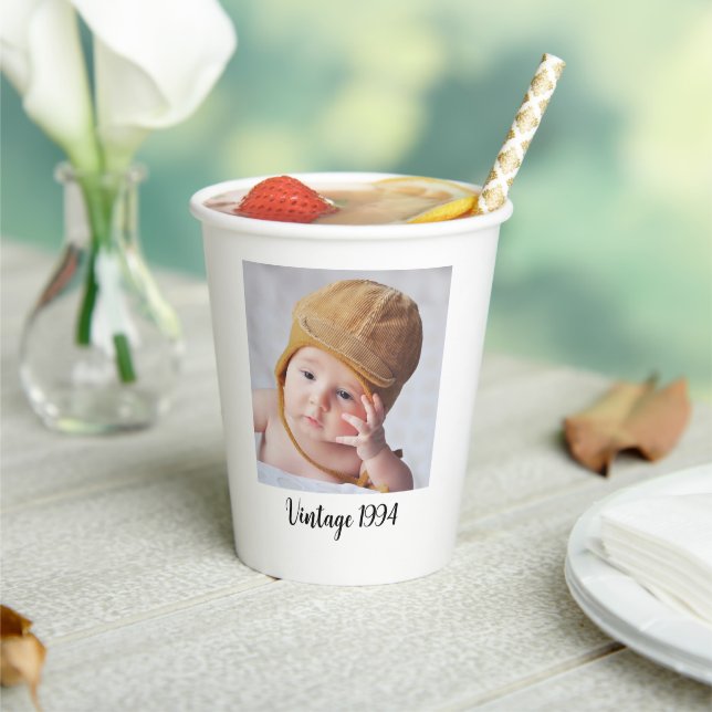 Vasos De Papel Personalizado fiesta de cumpleaños foto regalos de (in situ)