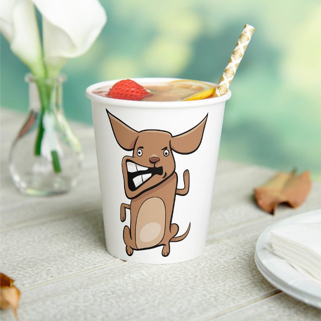Vasos De Papel Personalizado gracioso Perro loco Mascota gracioso (Subido por el creador)