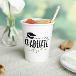 Vasos De Papel Personalizado Graduación moderna clase de año de