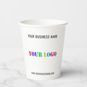 Vasos De Papel Personalizado Logotipo Textos Empresas Cups de pap