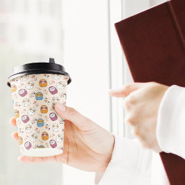 Vasos De Papel Personalizado Multcolor Sleepy Sloth