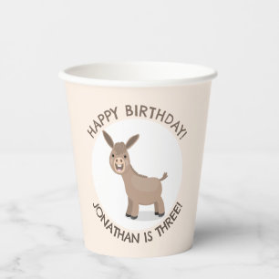 Vasos De Papel Personalizado personalizado de burro lindo