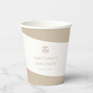 Vasos De Papel Personalizado PharmD Médica del Partido de Graduac