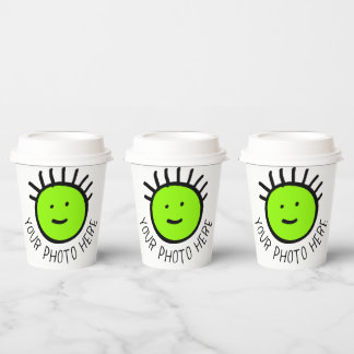 Vasos De Papel Personalizado Photo 8 FIESTA PAPER CUPS con planti