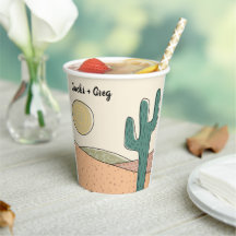 Personalizado Retro Boho Desert Cactus Boda
