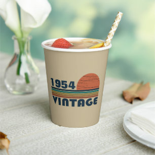Vasos De Papel Personalizado setenta años de 70 años