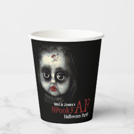 Vasos De Papel Personalizado Spooky AF Halloween Party
