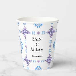 Vasos De Papel Personalizado Tatreez Thobe Henna Fiesta