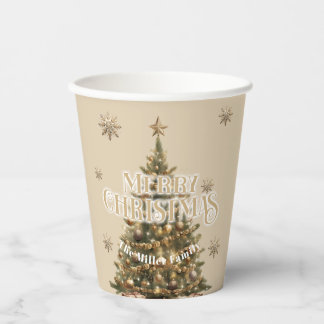 Vasos De Papel Personalizado tradicional de oro de la época navid