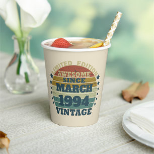 Vasos De Papel Personalizado Treinta fiesta de 30 años
